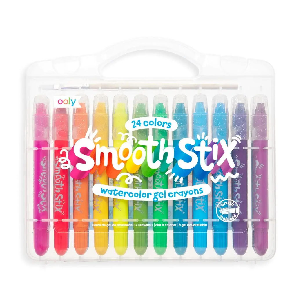 Rainbow Sparkle Watercolor Gel Crayons - Set of 12