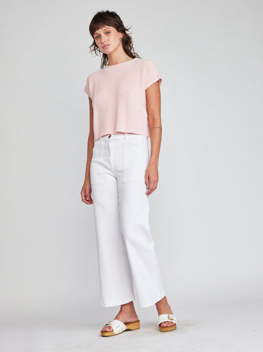 Aria Hi-Waist Pants, White