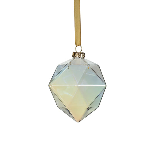 Luster Faceted Glass Ornament