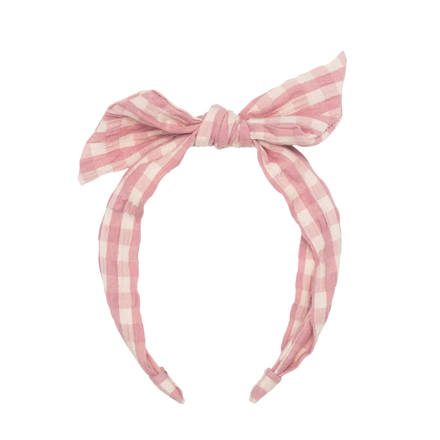 Gingham Picnic Tie Headband