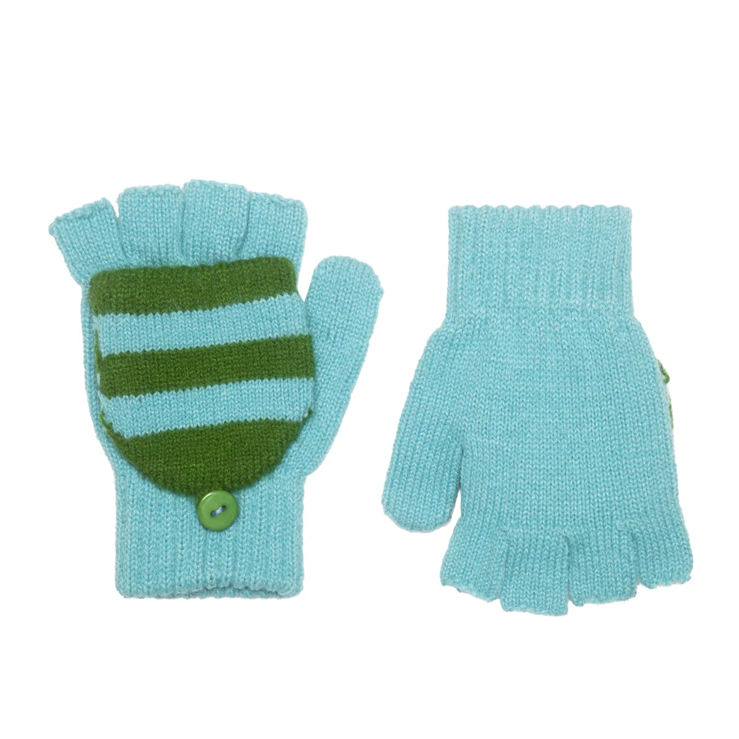 Cozy Striped Knitted Gloves