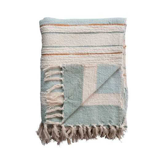 Striped Woven Cotton Throw