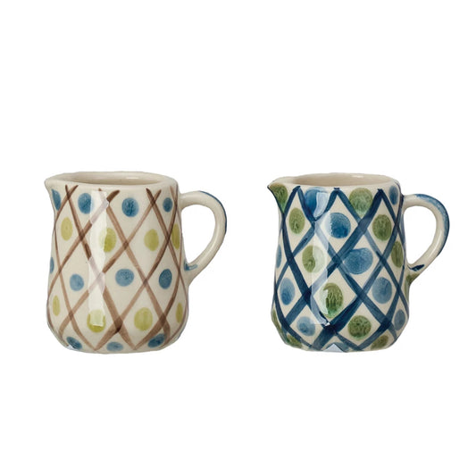 Hand-Painted Stoneware Creamer Pattern