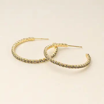 Sparkle & Shine Rhinestone Hoop Earrings