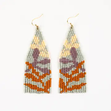 Beaded Botanica Fringe Earrings