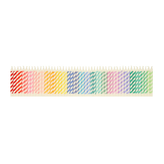 Rainbow Striped MIni Candles