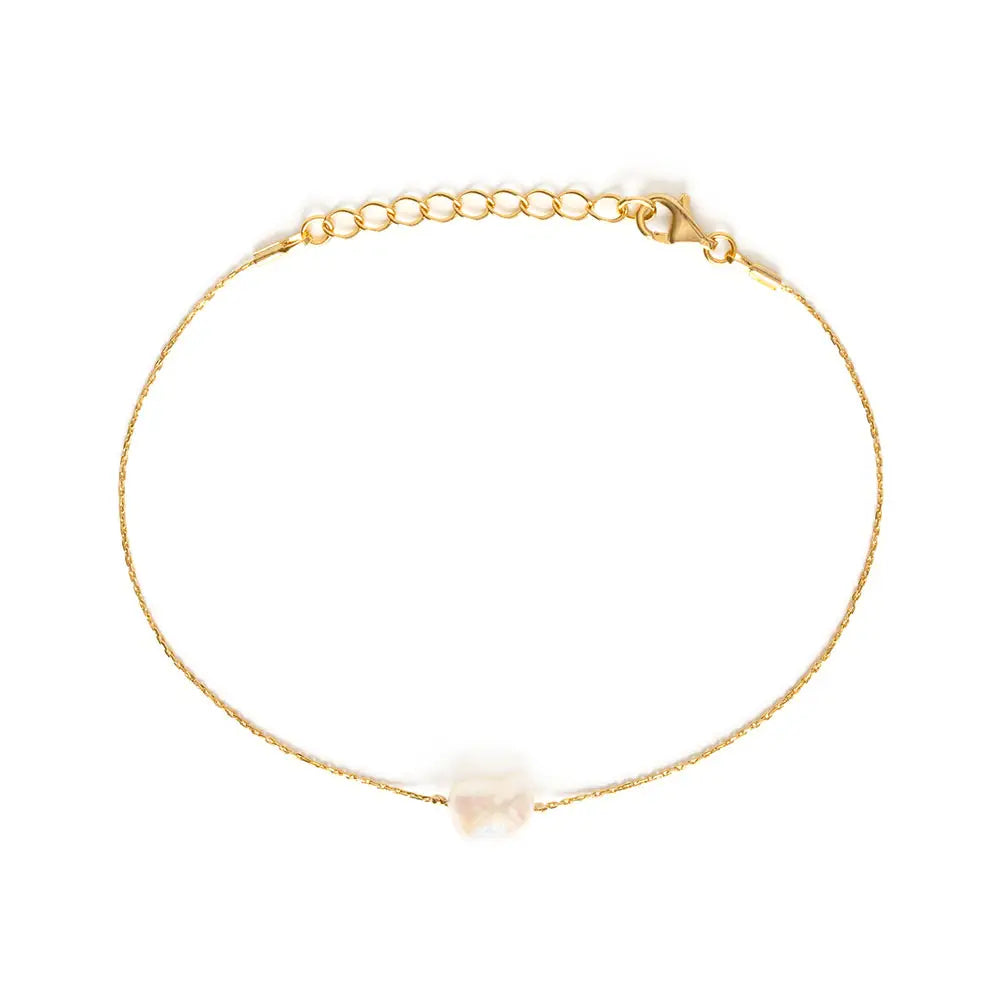 Single Freshwater Pearl Chain Bracelet