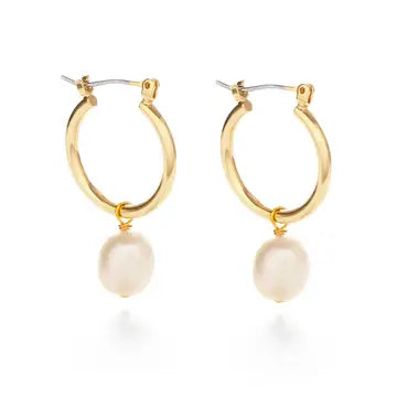 Pearl Hoop Earrings