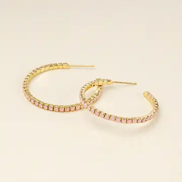 Sparkle & Shine Rhinestone Hoop Earrings