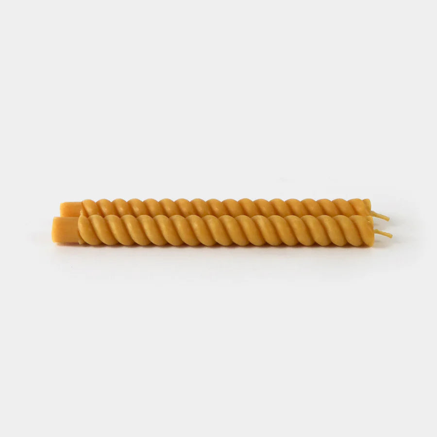 Spiral Beeswax Candles (2 pack)