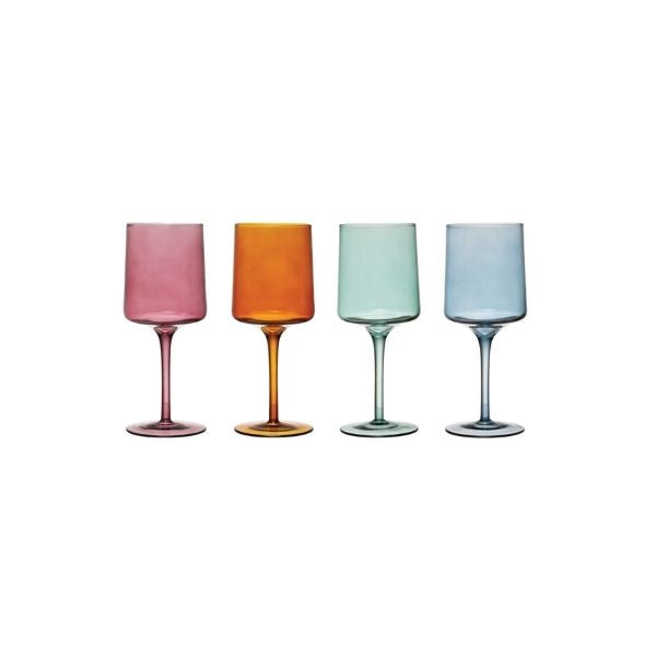 Colored Stemmed Wine Glasses